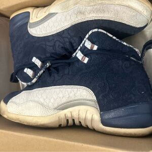 Jordan Navy and White Retro Sneakers